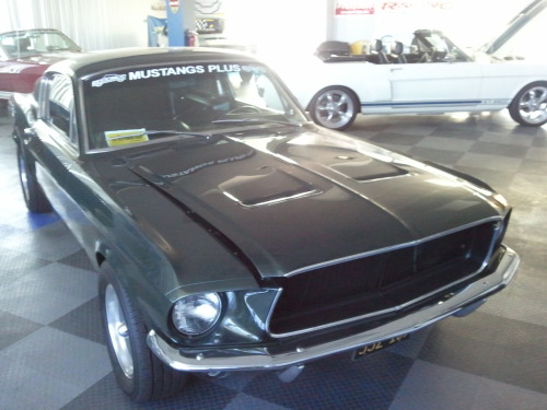 ford-mustang-generation:  1967 Ford Mustang Fastback Bullitt edition by The Restomod Shop p.s. Its glove box is signed by Steve McQueen!