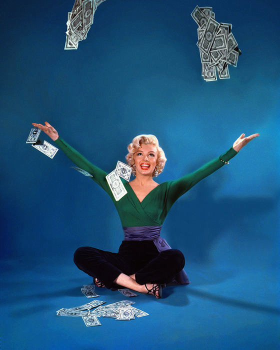  Marilyn Monroe in a publicity still for Gentlemen Prefer Blondes by John Florea