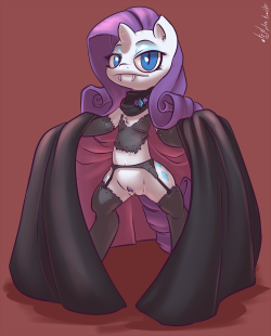 atrylplus:  Vampire Lady - there. Lingerie, Rarity, Vampire. YOu can’t say I don’t do stuff for you guys :D Also futa version comes. *shrug*  how weirdly cute&hellip;&lt;3