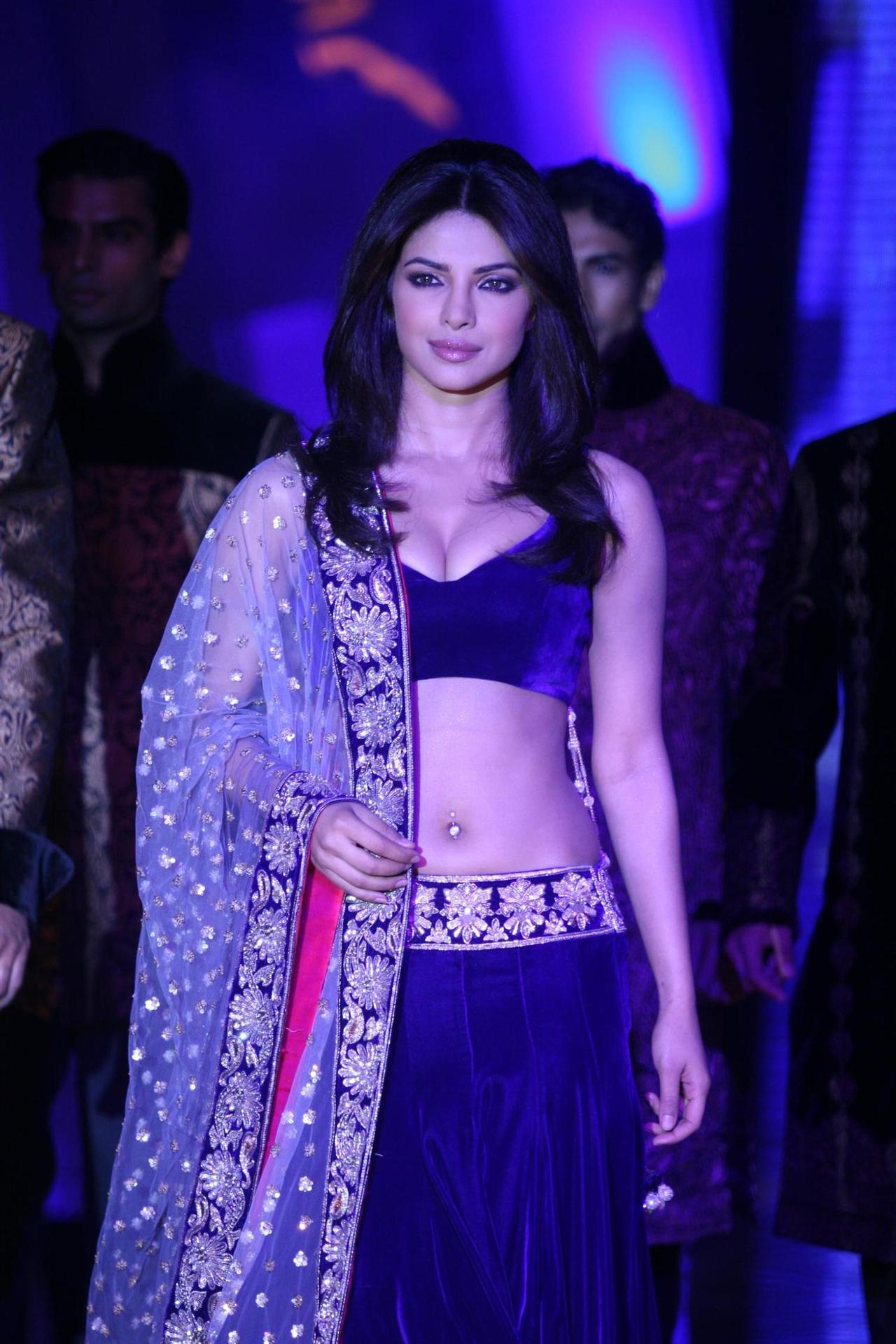 bollywood-hq:  Priyanka Chopra Flaunts Awesome Cleavage At The Manish Malhotra Fashion