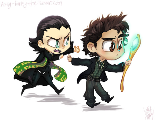 suit!loki and rdj Sherlock commission for Princeoffrost . Please forgive my utter lateness with