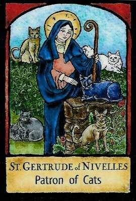 womenandcats:St Gertrude of Nivelles, Patron Saint of Catsvia