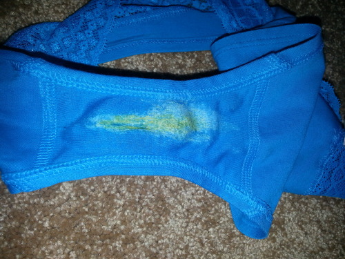 powderider800 submitted: i love these panties, and her juices look so good in them