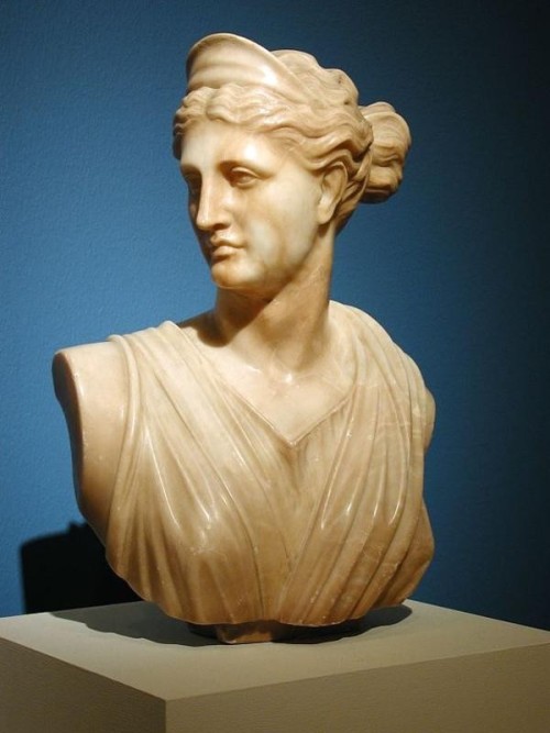 hismarmorealcalm:unknown artist(School of Canova)Artemis bust 