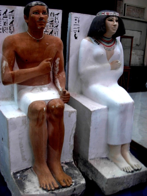 arthistorygeeks:Rahotep &amp; NofretArtist: AnonymousStylistic Period: Old Kingdom Egypt (OKE)Da