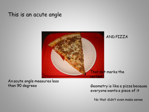 jadedarsenic:As promised, the best slides from my Geometry presentation.I presented this in front of