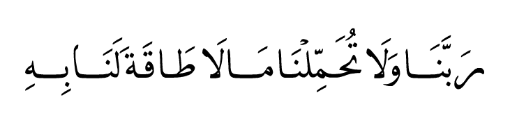 clean-blog:  Our Lord, and burden us not with that which we have no ability to bear.