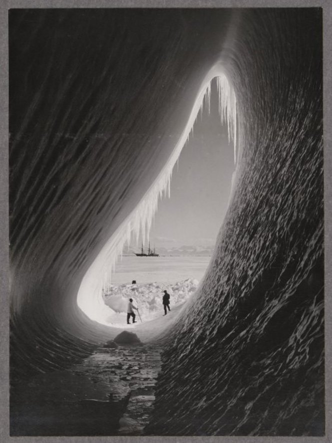 adelphe:  Grotto in an ice berg, photographed 5th January 1911 by Herbert George