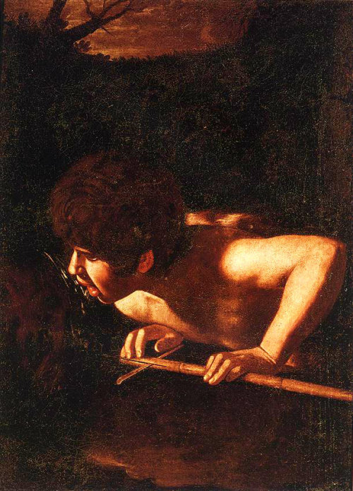 abystle:“St. John The Baptist at the Well”by  Michelangelo Merisi da Caravaggio