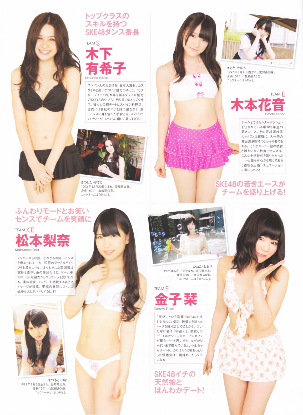 team4-ever:  SKE48「神水着」セレクション　＠月刊ENTAME(2012年11月号)