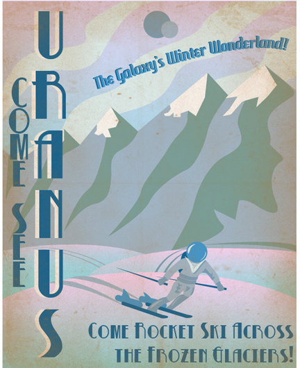 heyoscarwilde:  Solar System Travel Posters illustrations by Luke Minner and Naomi