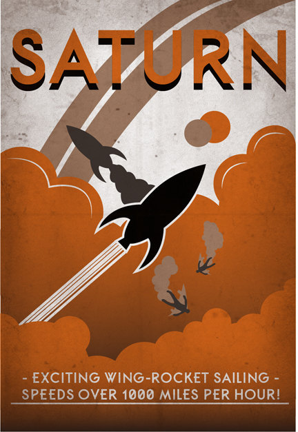 heyoscarwilde:  Solar System Travel Posters illustrations by Luke Minner and Naomi