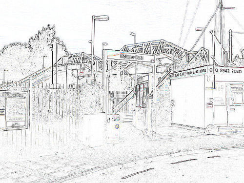 Motspur Park Rail Station, London Borough of Merton