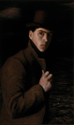 erretratu:  Clarence Hinkle - “Self-Portrait with Bowler Hat” 1900-01 