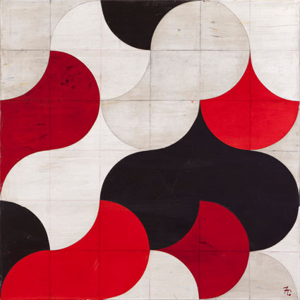 workman:  wowgreat: Fransicso Castro, White, Black, and Red Acrylic on canvas 31” x 31” / 80cm x 80cm 2012 (via Diaz Contemporary)