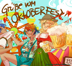 askhumanappledash:  Grüße vom Oktoberfest! In my hometown everyone is wearing dirndl and lederhosn and partying so hard. Geez this people, haha… And AJ and RD are two of them.  Most beautiful AJ ever. The Dirndl is amazing. And how incredibly beautiful