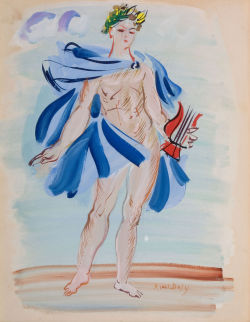 100artistsbook:  Raoul Dufy (French, 1877-1953), Le Poète assasiné. Watercolour on paper, 26.7 x 21.6 cm. 