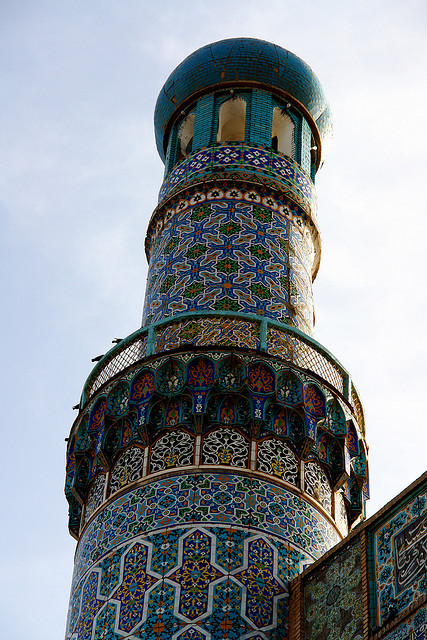 Colorful minaret of the Jam-e-Masjid in Herat, Afghanistan (by sunyuta).