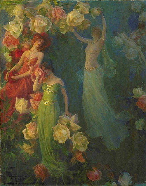 soyouthinkyoucansee:Charles Courtney Curran (1861-1942) - Perfume of roses