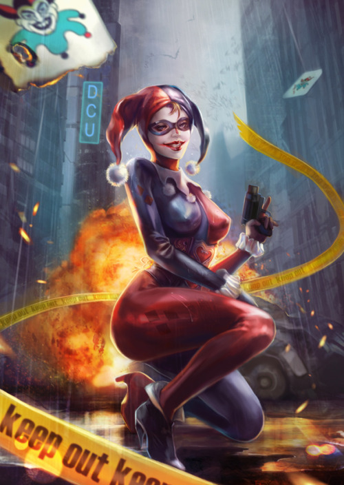 wanjavi2:  Talia Al Ghul // Poison Ivy // Harley Quinn // Power Girl by Jiuge 