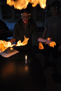 nevermind-dot:  KIDS, DO NOT TRY THIS AT HOME. ONLY ATTEMPT WITH A TRAINED CHEMIST OR A SCIENTIFIC PROFESSIONAL AND PLENTY OF BALLS. At Chemistry Club of Phillps Exeter Academy, we fire bend. No big deal. Here are the procedures: Mix an ample amount of