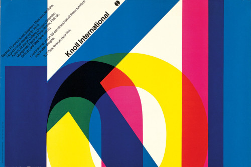 Knoll international, Massimo Vignelli, 1967 We have been involved in the design of posters from time