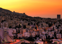 travelingcolors:  Haifa At Dusk | Israel (by