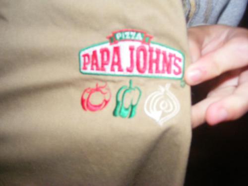 my papa johns apron i wore last night lol