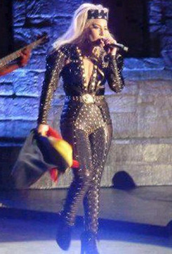 gagaroyale:  The new outfit that Gaga wore for the first time at the btw ball last night, is the same outfit she wore at The Much Music Awards in 2011. 