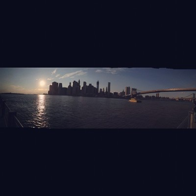 Panoramic pic #brooklyn #nyc #newyork #igers #igersnyc #euinnyc (Taken with Instagram at Brooklyn Bridge)