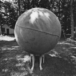 Arthur Tress - Boy with Grant Ball, Albany, 1969.