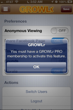 Remember when Growlr was completely free and every feature was available to every user? 