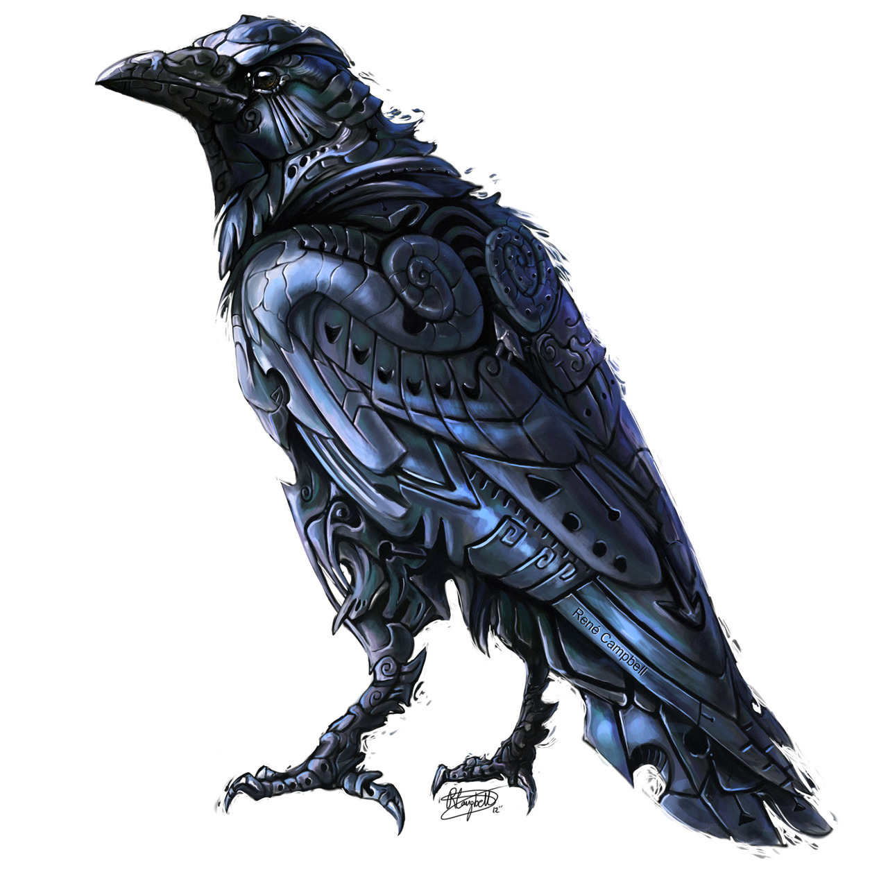 a-walking-accident:  rene-art:  DeviserIllustrative interpretation of the Crow; this