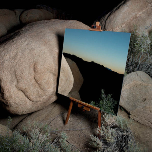 Photographs of Mirrors on Easels that Look Like Paintings in the Desert Daniel Kukla is a photograph