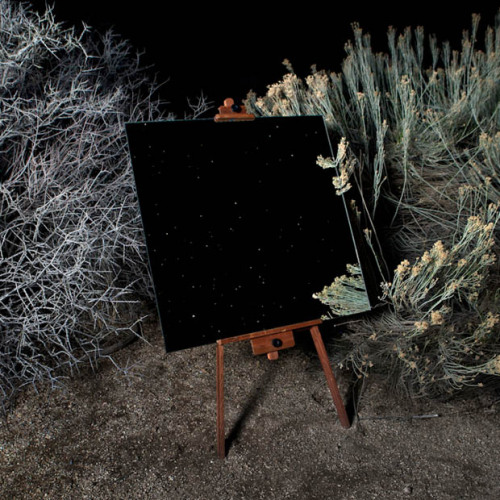 Photographs of Mirrors on Easels that Look Like Paintings in the Desert Daniel Kukla is a photograph