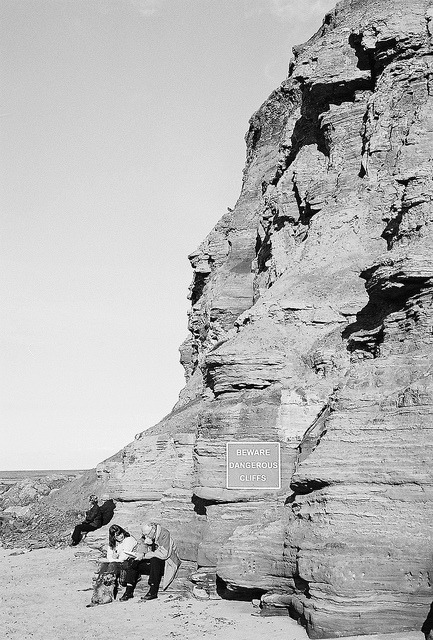 lunch stop - beware dangerous cliffs on Flickr.