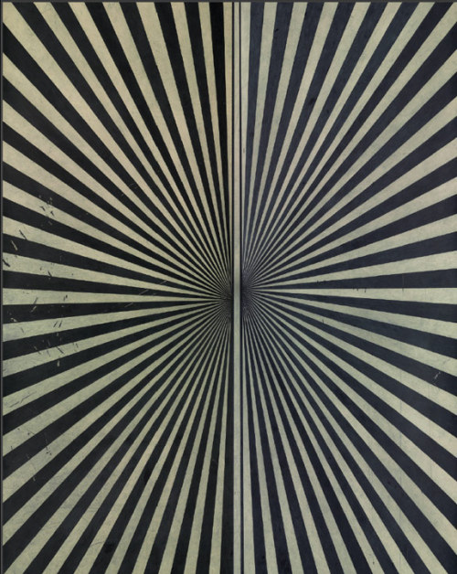 jockohomoremix:  Mark Grotjahn Untitled Butterfly (Black + cream-cicle) #682 signed twice, titled and dated ‘UNtitled ButterFLY (BLACK + CREAM-CICLE) # 682 Mark Grotjahn July Summer 2007 FOR THUN’ (on the reverse) coloured pencil on paper in artist’s