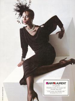 candypriceless:  Iman for Yves Saint Laurent,