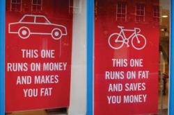 thefitty:  Bicycle saves the earth, too.