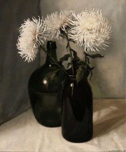 vcrfl:Jan van Tongeren: Still Life with Chrysanthemums, 1932. Oil on canvas, 52.6 × 43.6 cm.