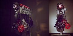 automotivated:  engine on a stand (by BERGWERK.)