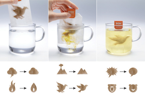 M&C Saatchi, MalaysiaTransforming tea - chamomile tea bags with stressing symbols turn into calm