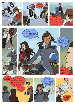 rad-uniter:  viivus:  Hey guys it’s STUPID COMICS TIME So basically I wanted to draw actual biker babes Asami and Korra, and then the rest of it kind of flowed from my mind in this wave of terribad jokes. And as usual all my jokes are the same joke,