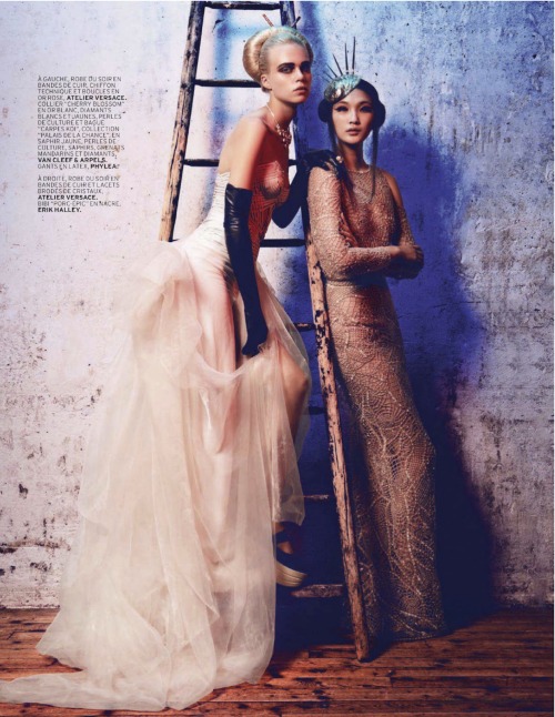 aclockworkpink: Claire Collins &amp; Emma Xie, L’OFFICIEL PARIS, OCTOBER 2012