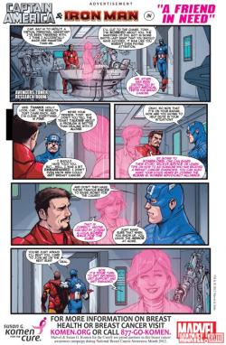 tardiscrash:  isadiya:  Steve and Tony discuss male breast cancer. No. Really. Just marry each other already.  Uh… so this happened.  I&rsquo;m very critical of Komen, however, I do appreciate that they are trying to promote awareness that breast cancer