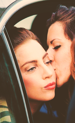 gagaroyale:  Gaga with a fan in Milan. 