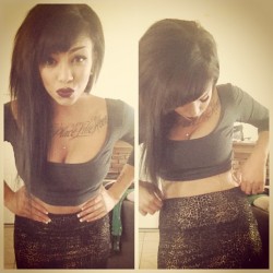 saykiara:  Camera caught me adjusting. Oh wellzzz! =^.^= (Taken with Instagram)  Babe