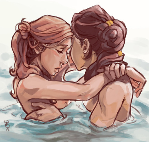 z-tagada:  “Don’t worry Princess , I’m not going to let you drown” so this kind of got completly out of hand , i was just gonna play with colors… Mulan x Aurora doodle 