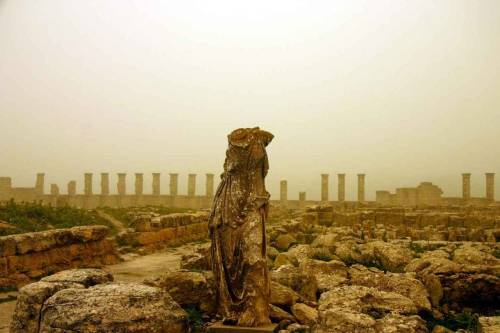 ancientart:The Ancient Greek Gymnasium at Cyrene, located in modern day north-east Libya, est. late 