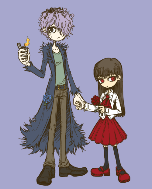 fatassbyakuran:  I was putting off studying the other night so I drew a bunch of Ib fanart in some sort of weird Okage Shadow King style 